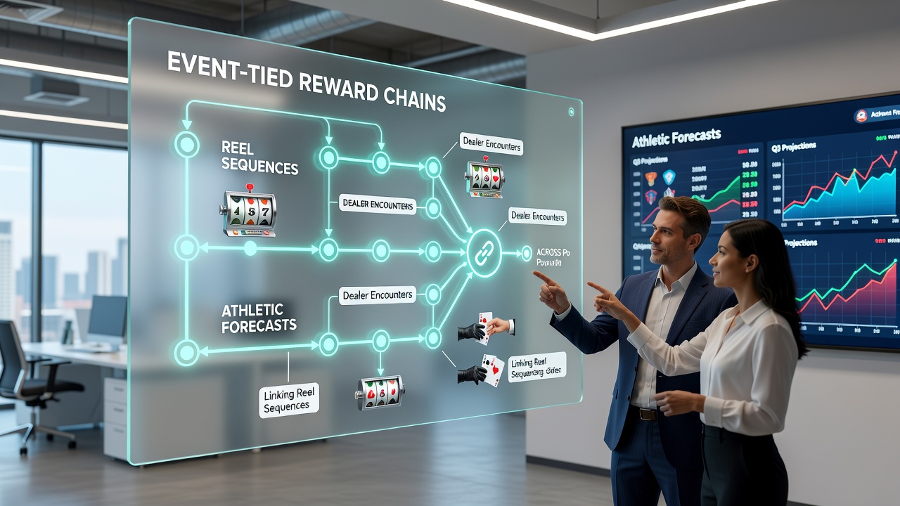 Visualisierung von Datenflüssen zwischen mobilen Slot-Sequenzen, Dealer-Interaktionen und Sportwetten